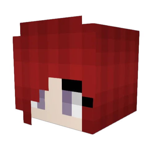 Jacinta Minecraft avatar head, 3D render