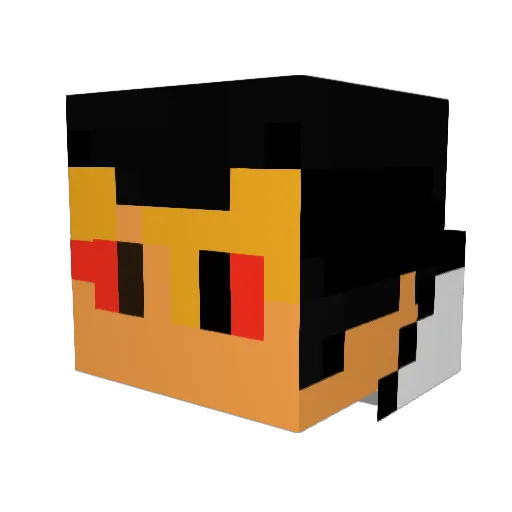 Jack00n Minecraft avatar head, 3D render