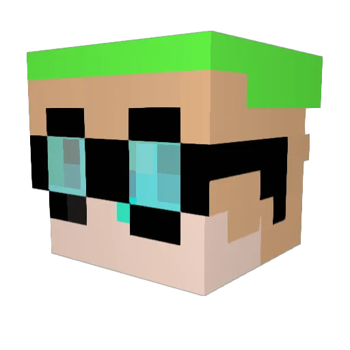 Jack0710 Minecraft avatar head, 3D render