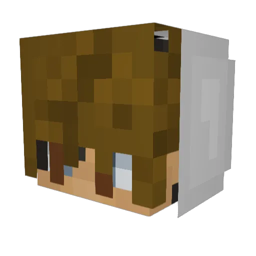 Jack12k Minecraft avatar head, 3D render