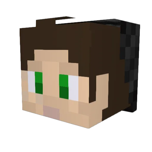 Jack1_2 Minecraft avatar head, 3D render