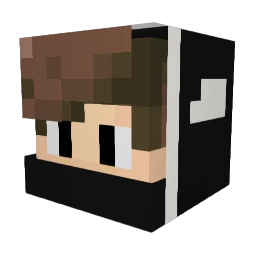 Jack307C Minecraft avatar head, 3D render