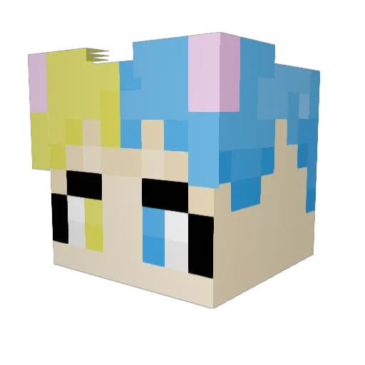 Jack3802 Minecraft avatar head, 3D render
