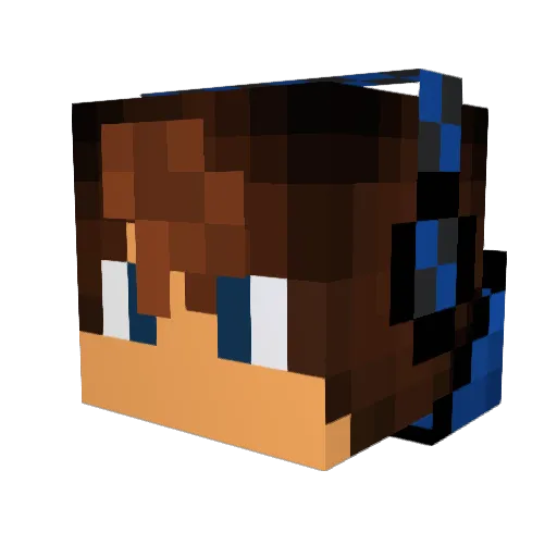 Jack540 Minecraft avatar head, 3D render
