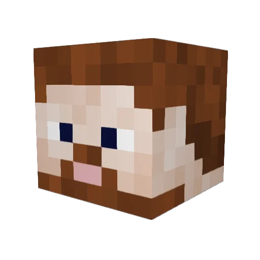 Jack54937hi Minecraft avatar head, 3D render
