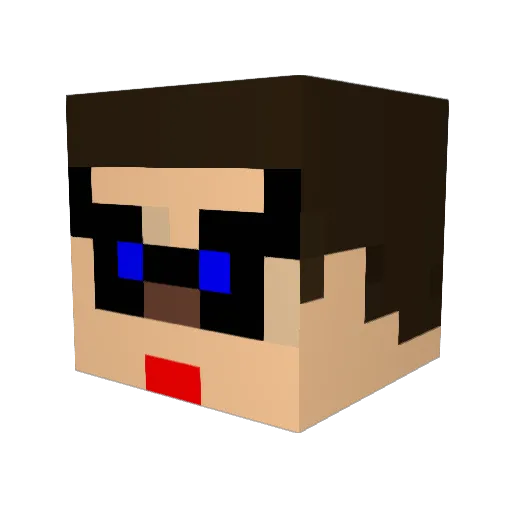 Jack6411 Minecraft avatar head, 3D render