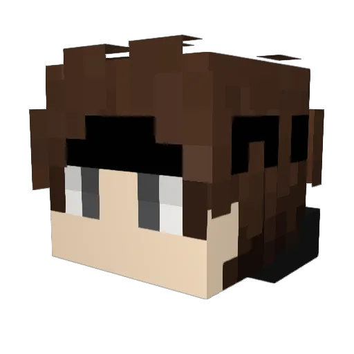 Jack731 Minecraft avatar head, 3D render