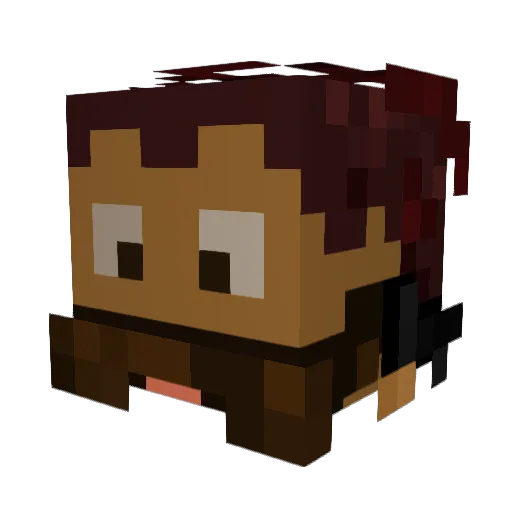 JackAOTrades Minecraft avatar head, 3D render