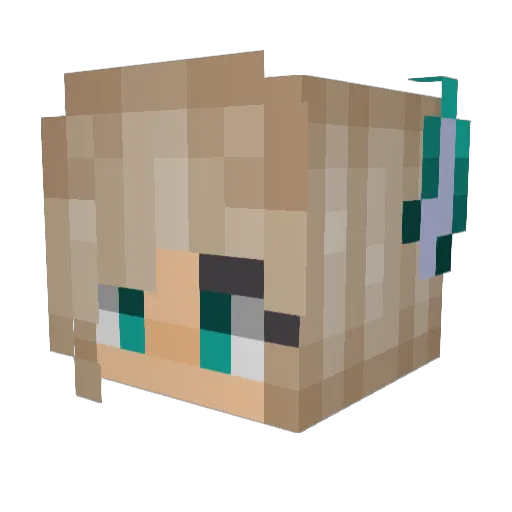 JackAngelicon Minecraft avatar head, 3D render