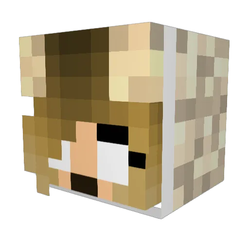 JackB65 Minecraft avatar head, 3D render