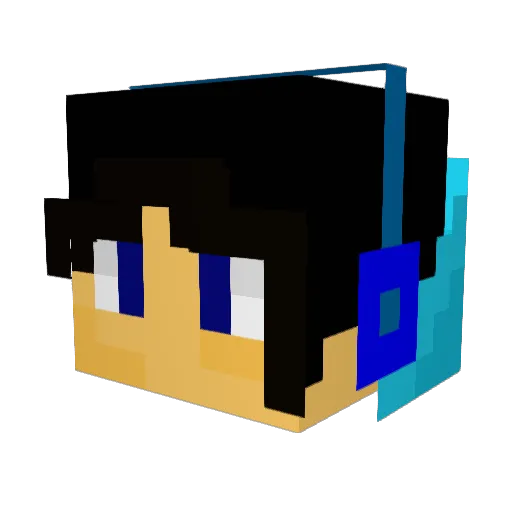JackBlee Minecraft avatar head, 3D render