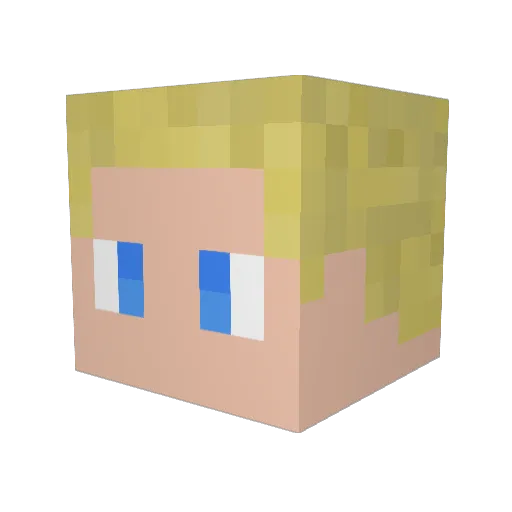 JackBratset Minecraft avatar head, 3D render