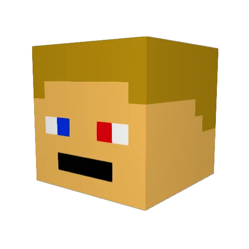 JackBretz Minecraft avatar head, 3D render