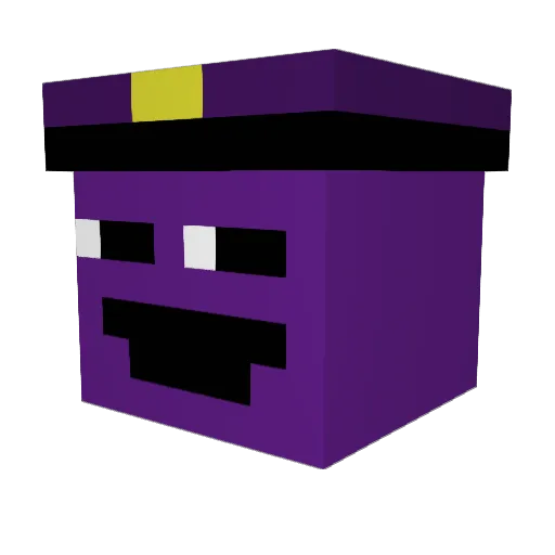 JackCeption Minecraft avatar head, 3D render
