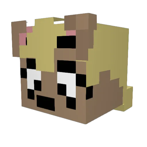 JackChungusLIVE Minecraft avatar head, 3D render