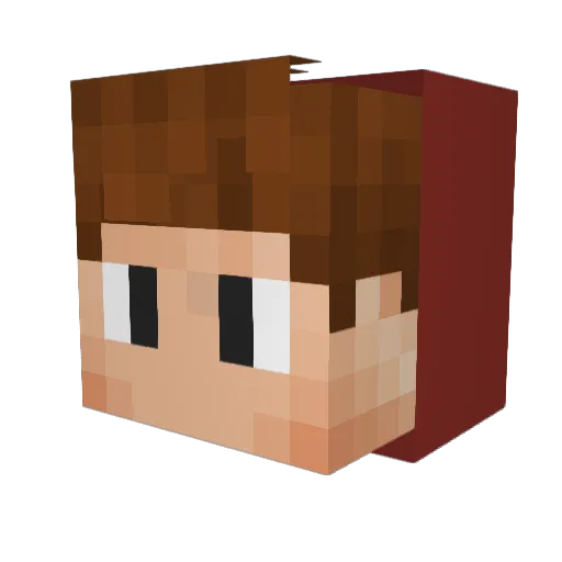JackCraft65 Minecraft avatar head, 3D render