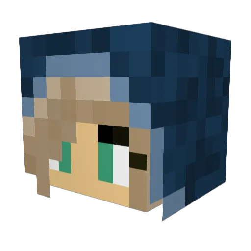 JackDashMan Minecraft avatar head, 3D render