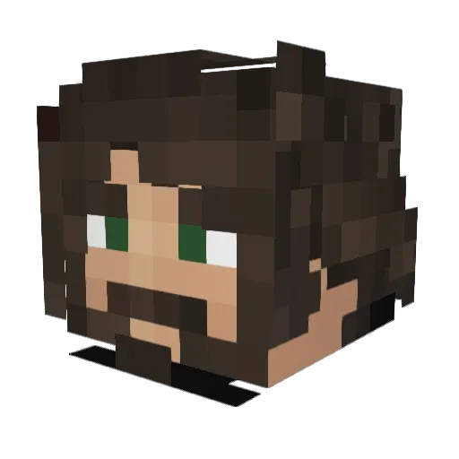 JackDdDanik Minecraft avatar head, 3D render