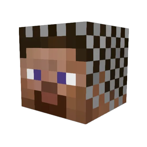 JackDispenser Minecraft avatar head, 3D render
