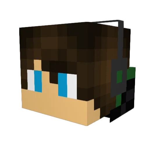 JackEnderman Minecraft avatar head, 3D render