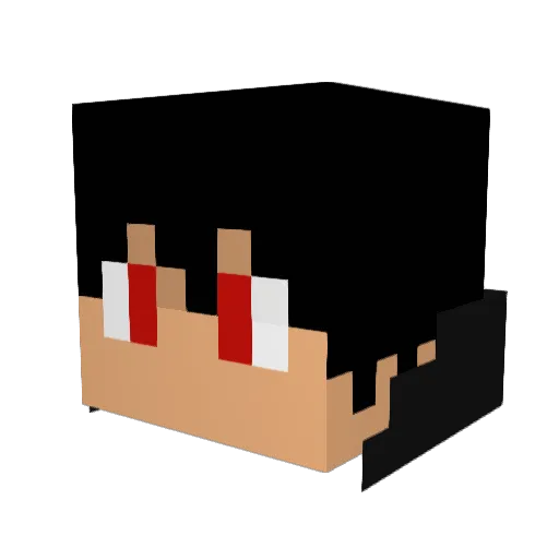 JackFRipper Minecraft avatar head, 3D render