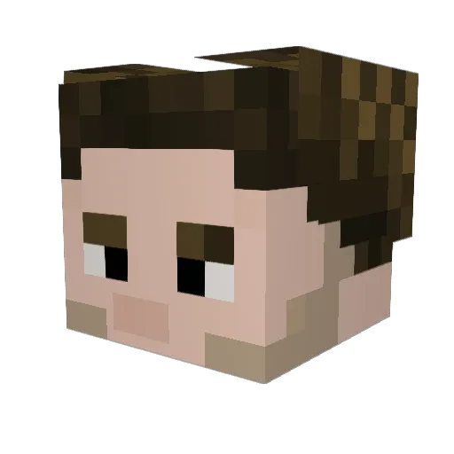JackGrealish Minecraft avatar head, 3D render