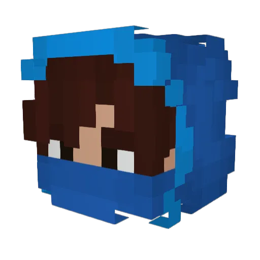 JackHD13 Minecraft avatar head, 3D render