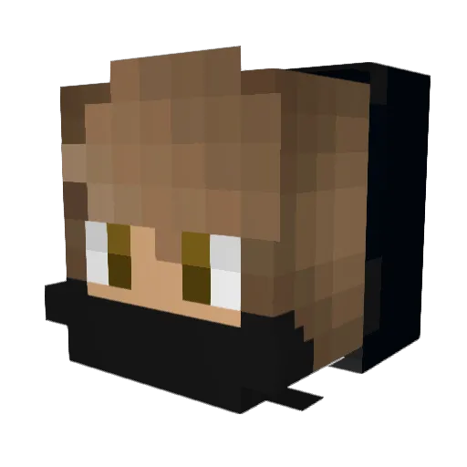 JackHacks4 Minecraft avatar head, 3D render