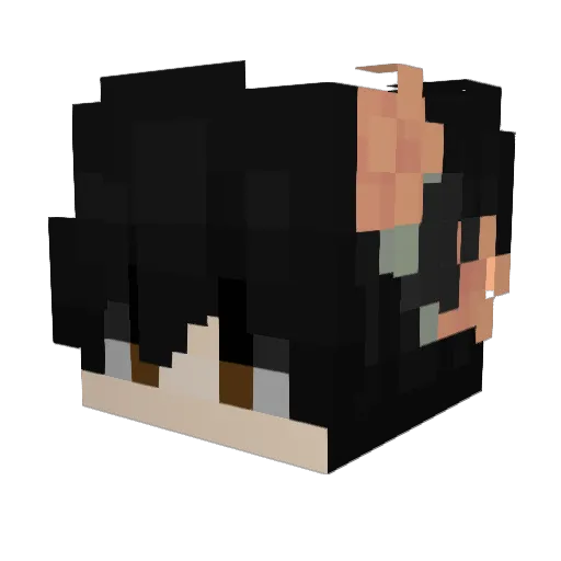 JackHollow87 Minecraft avatar head, 3D render