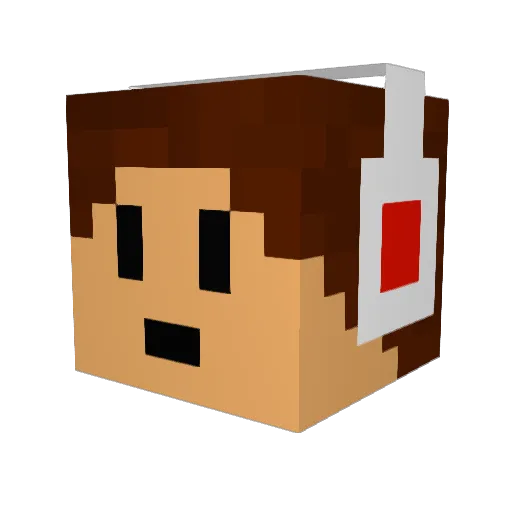 JackIh Minecraft avatar head, 3D render