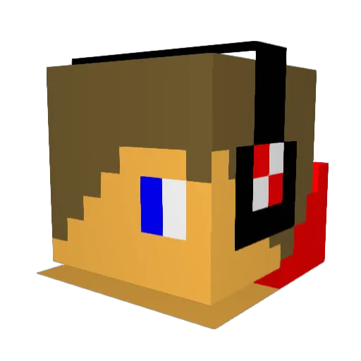 JackJ2 Minecraft avatar head, 3D render