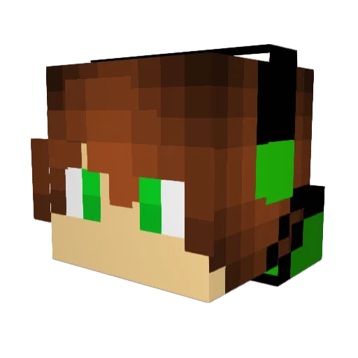 JackJ4K Minecraft avatar head, 3D render
