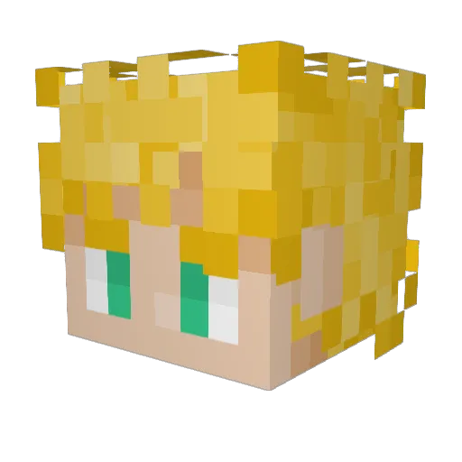 JackJohnsons Minecraft avatar head, 3D render