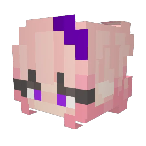 JackLaLays Minecraft avatar head, 3D render