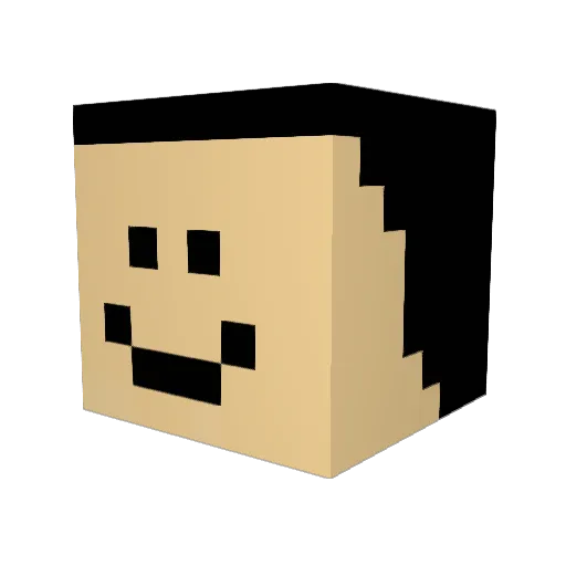 JackLee07 Minecraft avatar head, 3D render