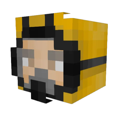 JackLoudon Minecraft avatar head, 3D render
