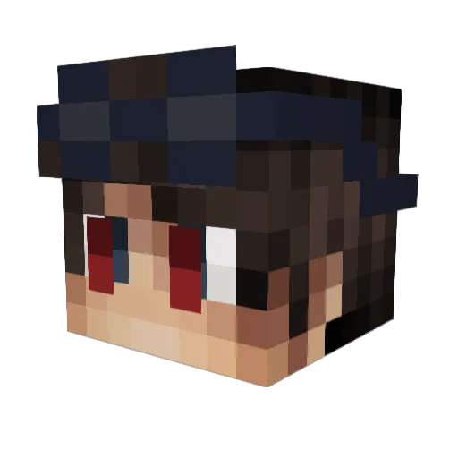 JackMCLeidi Minecraft avatar head, 3D render
