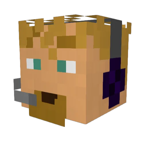 JackMcWaffles Minecraft avatar head, 3D render