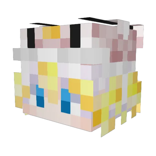 JackMerloud Minecraft avatar head, 3D render