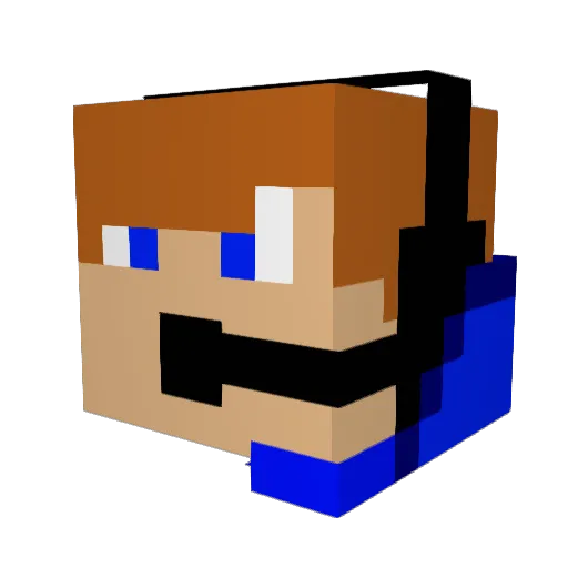 JackMezzer Minecraft avatar head, 3D render