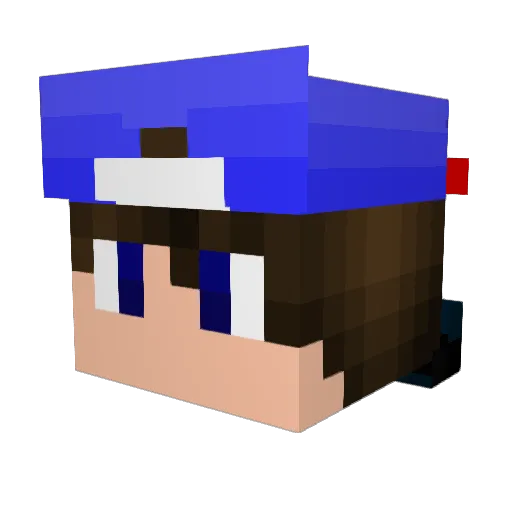 JackMike12 Minecraft avatar head, 3D render