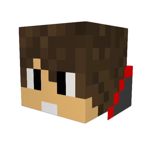 JackOLantern Minecraft avatar head, 3D render