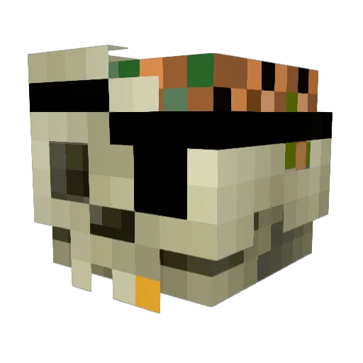 JackParrot Minecraft avatar head, 3D render