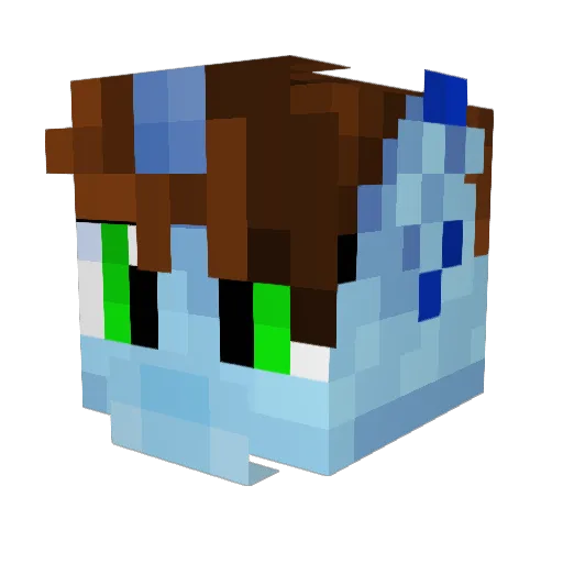 JackPoneh Minecraft avatar head, 3D render