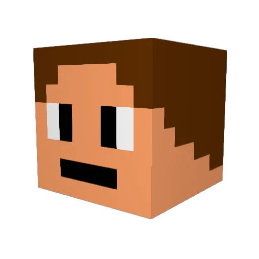 JackRulz Minecraft avatar head, 3D render