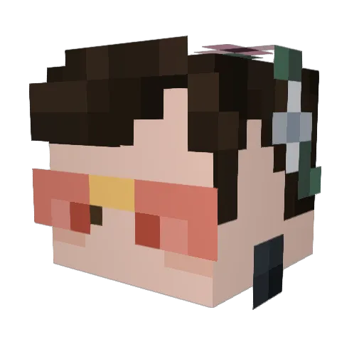 JackSally00 Minecraft avatar head, 3D render