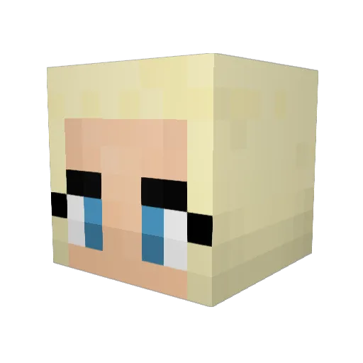 JackSki Minecraft avatar head, 3D render