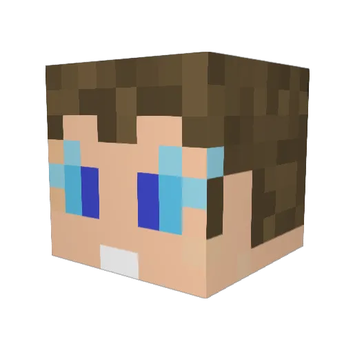 JackStark Minecraft avatar head, 3D render