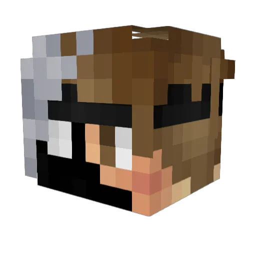JackStrafes Minecraft avatar head, 3D render