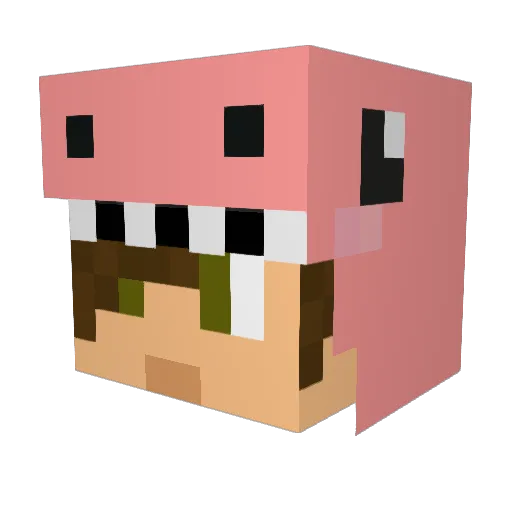 JackTakeaway Minecraft avatar head, 3D render